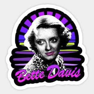 Bette davis / Sunset retro 80s Sticker